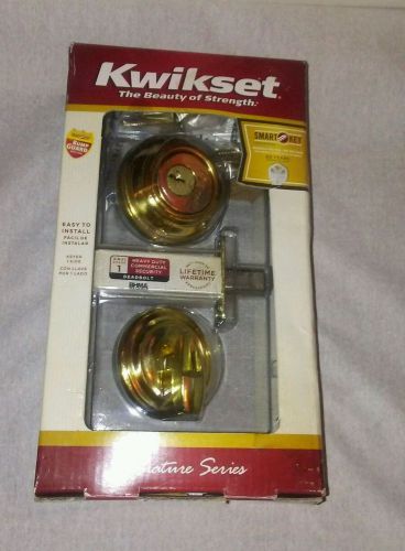 KWIKSET CORP. SIGNATURE SERIES 980 3 smt polished brass keyed commercial grade