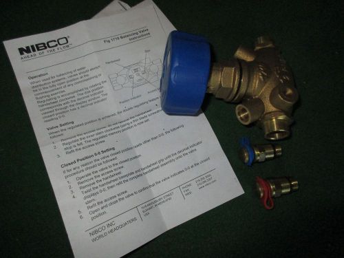 New nibco 1/2 female solder end circuit balancing valve nj1x006 for sale