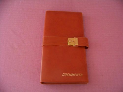 Austrailian artex pvc tan leather document folder holder personal organizer for sale