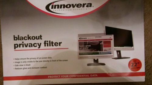 Brand New Cinnovera Blackout Privacy Filter Fits 22 in Widescreen Monitor