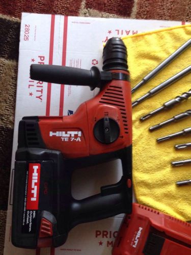 Hilti te 7-a cordless hammer drill, free extras-8-german bits durable,fast ship for sale
