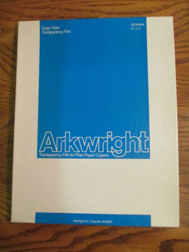 ARKWRIGHT TRANSPARENCY FILM FOR PLAIN PAPER COPIERS 8.5&#034;X11&#034; 75 SHEETS