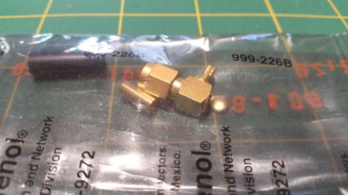 2ea AMPHENOL 901-9531-3 SMA Right Angle Rf coaxial Plug crimp/solder gold finish