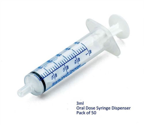 Pack of 50 baxa exacta-med 3ml oral dose syringe dispensers for sale