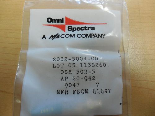 NEW! OMNI-SPECTRA P/N  2032-5004-00 GOLD SMA STRAIGHT JACK RF CONNECTOR