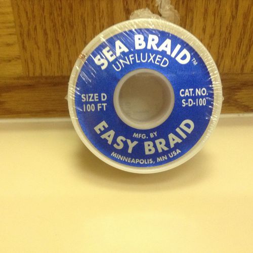 100 Ft  Size D Solder UNFLUXED Braid By EASY BRAID