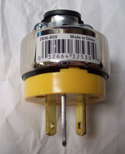 Cooper Wiring Devices Vinyl Armored Plug, 20A/125-250V, No.2836-BOX