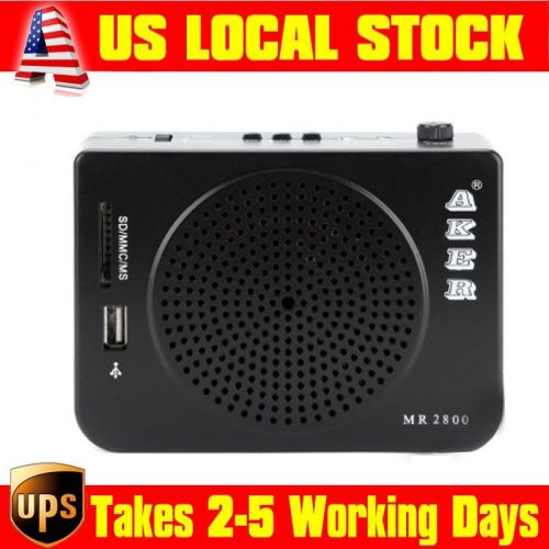 Portable aker mr2800 pa voice amplifier audio loudspeaker rms16w power output for sale