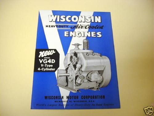 Wisconsin H. D. Air Cooled Engines Sales Flyer (VG4D)