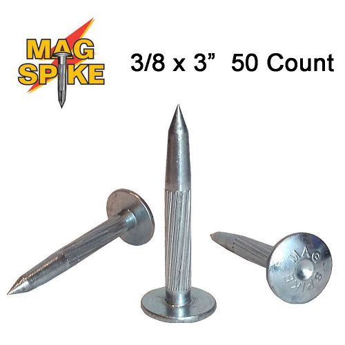 New mag spike 3/8 x 3 inch survey nail 50 count for sale