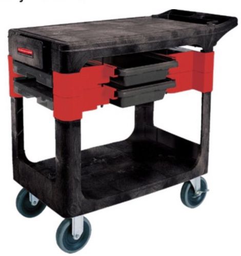 Rubbermaid Commercial 640-6180-BLA Trades Cart