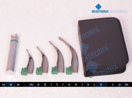 5 Sets of Mac Single Use Fiberoptic, 20 blades, 5 handles Anesthesia Intubation