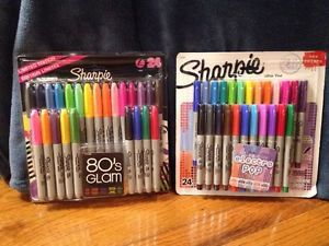 Sharpie Ultra-Fine Point Permanent Markers 80s Glam &amp; Electro Pop 48 Colors Set