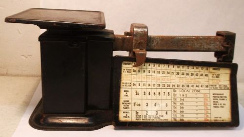 Vintage 1940&#039;s trinter scale &amp; mfg co chicago postal scale &#039;effective 1-1-49&#039; for sale