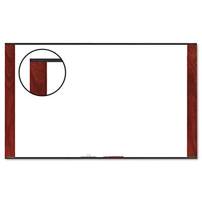 Melamine Dry Erase Board, 96 x 48, Mahogany Frame, Sold as 1 Each