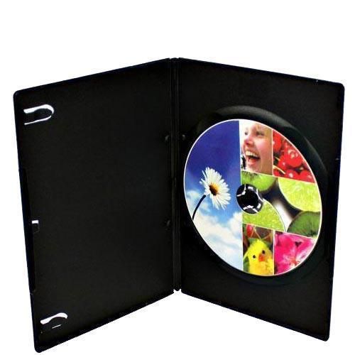 200 generic black slim 7mm single cd dvd disc storage case movie game holder box for sale