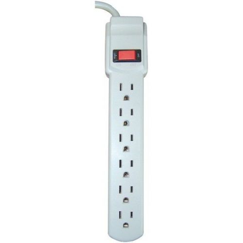 Axis 45100 6-Outlet Surge Protector w/2ft Cord - Off White