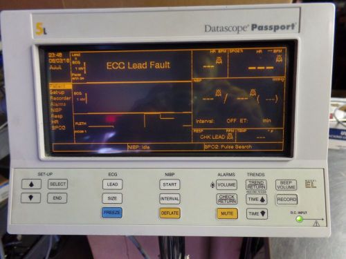 Datascope Passport EL 5L Patient Monitor with Accessories