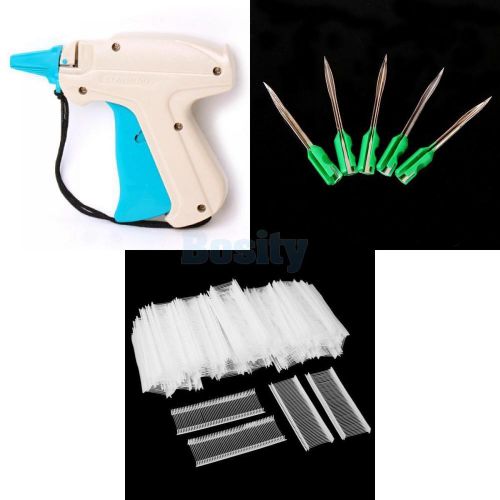 Clothing garment price label tagging tag gun machine + 1&#034; 5000 barbs + 5 needles for sale