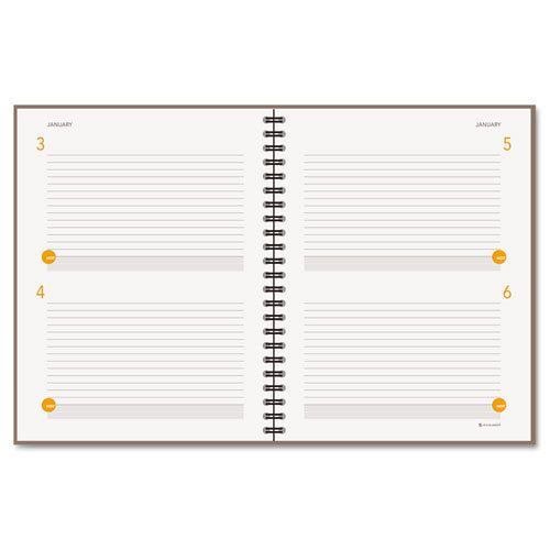 Two-days-per-page planning notebook, gray, 8 1/2&#034; x 11&#034; for sale
