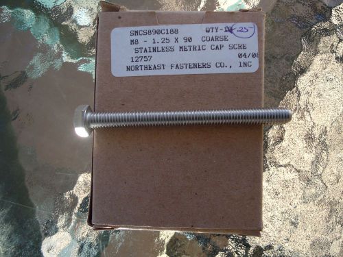 M8 x 90 1.25 pitch metric bolts stainless steel cap screws for sale