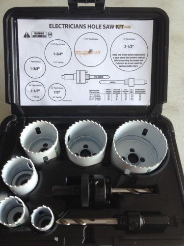 Cobalt xtl avxtl02e electrician hole saw kit - new - made in usa for sale