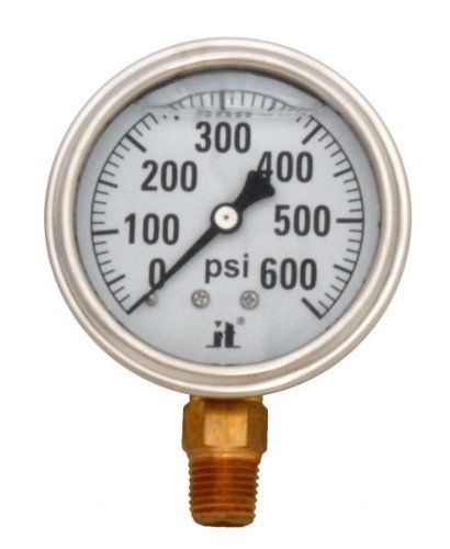 Zenport lpg600 zen-tek glycerin liquid filled pressure gauge, 600 psi for sale