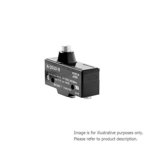 Omron industrial automation a-20gq-b7-k microswitch, plunger, spdt, 20a, 500v for sale