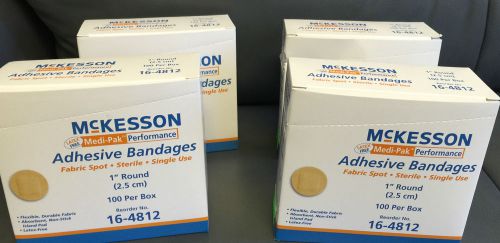 McKesson Medi-Pak Adhesive 1&#039;&#039; Fabric Spot Bandage 4 (Box of 100)