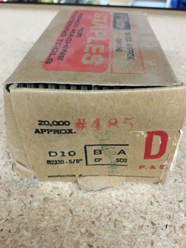 Genuine Senco Staples #485, Box Of 20,000. D10 N2330-5/8&#034;. Priority Shipping