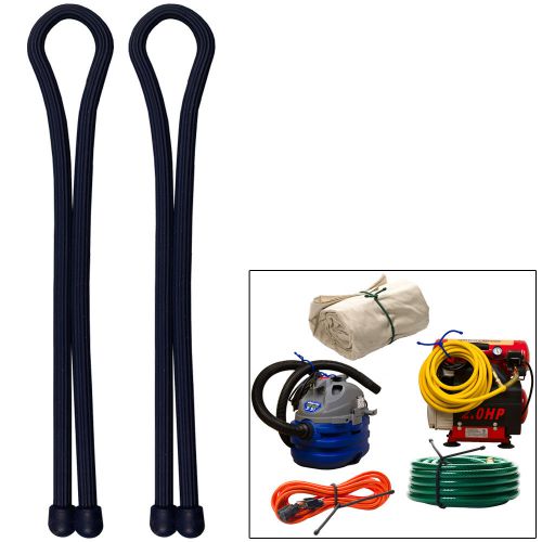 Nite Ize Gear Tie 32&#034;inch Black Reusable Waterproof Rubber Twist Tie 2-Pack Ties