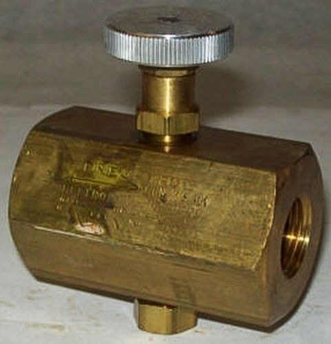 Deltrol pneu-trol 1/4&#034; brass check needle valve cpn25bk for sale