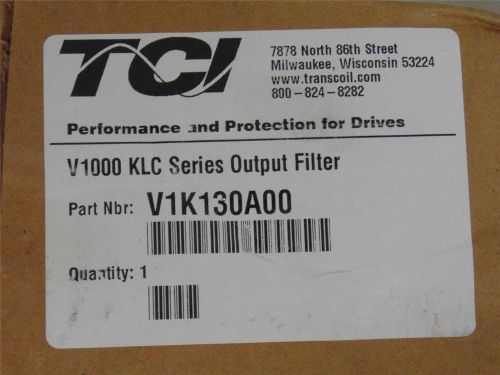 Trans-coil inc. v1k130a00 130amp 100hp 480v open type motor protection filter for sale