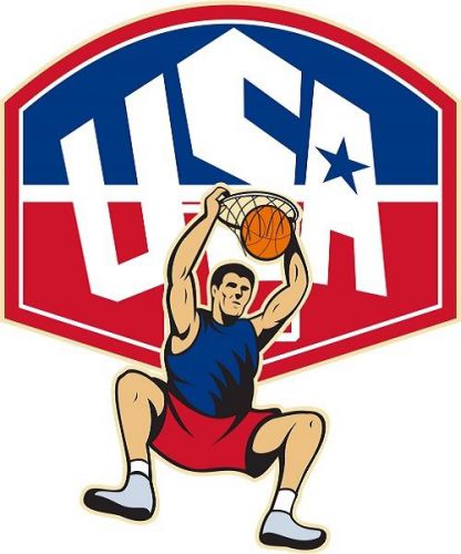 30 Custom USA Basketball Personalized Address Labels