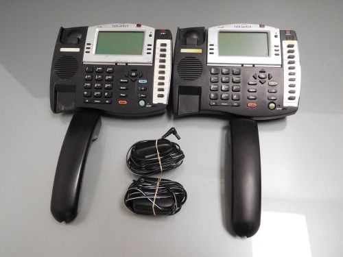 Lot of 2x TalkSwitch TS-600 2-Line Analog Display Phone w/ Power Supply LOT A