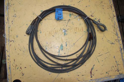 3/8&#034; galvanized wire rope cable 37&#039; (144&#034;)  w/ ends / eye loops ~ 7 x 19 for sale