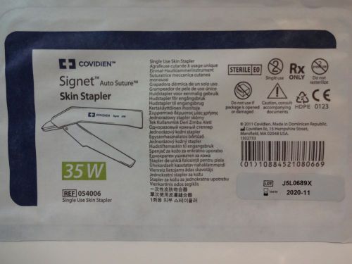 COVIDIEN Signet Auto Suture Skin Stapler 35W 054006 STERILE