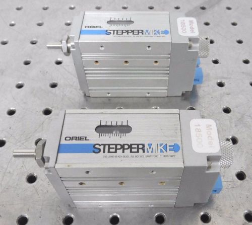 C128192 lot 2 oriel 18500 steppermike motorized linear actuator motor micrometer for sale