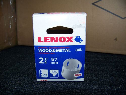 Lenox 2 1/4&#034; Wood &amp; Metal Hole Saw # 30036 New