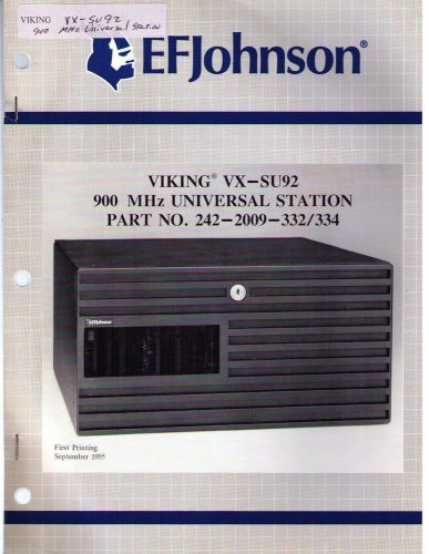 Johnson Manual VIKING VX-SU92 900 MHz UNIVERSAL STATION