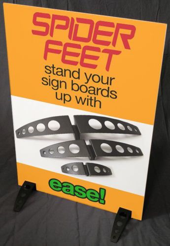 1/2&#034; Spider Feet Poster Board Sign Holders (2) Foam Core Coroplast Stand Medium