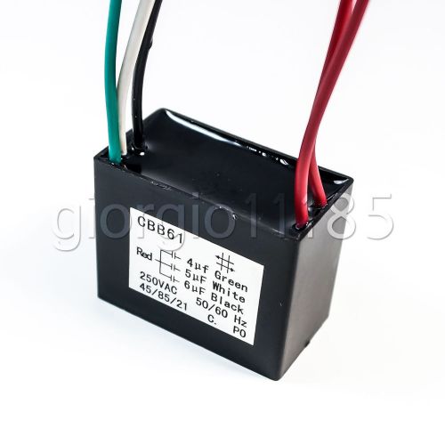 2pcs CEILING FAN CAPACITOR CBB61 4uf+5uf+6uf 5 WIRE