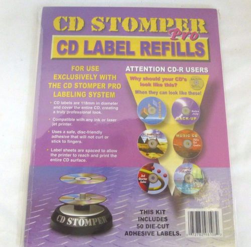 CD STOMPER CD Adhesive Labels Pack of  50 Pack New in Package