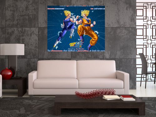 Dragon Ball Z Kai Vegeta Goku,Wall Art,HD,Banner,Anime,Canvas Print,Decal