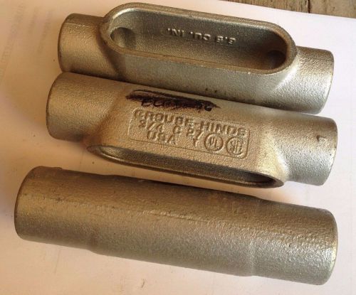 Crouse-Hinds CONDULET 3/4&#034; Conduit Outlet Body C27 CENTER w/o cover 5 pcs AVLBL.