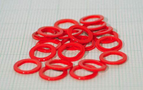 GENUINE LEMO INSULATING WASHERS (RED) GRA.2S.269.GR, NEW, 1 LOT OF 20 PIECES