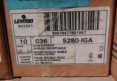 Leviton 5280-IGA SURGE SUPPRESSOR RECEPTACLE BOX OF 10