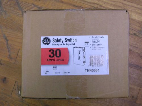 General Electric GE THN3361 Heavy Duty Safety Switch 30A 600 VAC New in Box