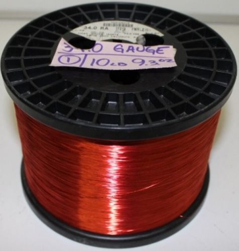 34.0 Gauge Rea Magnet Wire 10 lbs 9.3 oz / Fast Shipping / Trusted Seller !