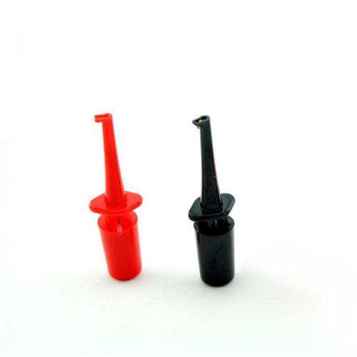 10pcs Black &amp; Red Mini Plastic Multimeter Test Hook Clip Probes for PCB IC